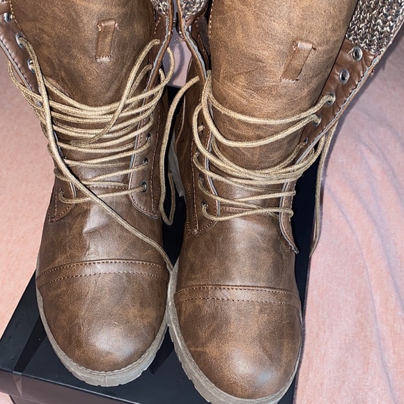 ‼️SOLD‼️‼️ Brand New Women’s Blue Suede Shoes Brand Brown Boots - Size 11 - Picture 5 of 10
